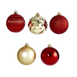 40ct. 3" Red & Gold Shatterproof Ball Ornaments -Northlight Sale Store D322177S 3