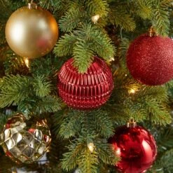 40ct. 3" Red & Gold Shatterproof Ball Ornaments -Northlight Sale Store D322177S 4