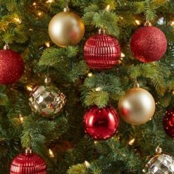 40ct. 3" Red & Gold Shatterproof Ball Ornaments -Northlight Sale Store D322177S 5