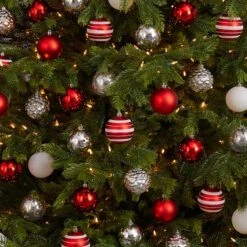 64ct. 3" Red & Silver Shatterproof Ball Ornaments 10 64ct. 3" Red & Silver Shatterproof Ball Ornaments -Northlight Sale Store D322181S 4