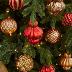 12ct. 4" Red & Gold Shatterproof Luxe Ornament Set 11 12ct. 4" Red & Gold Shatterproof Luxe Ornament Set -Northlight Sale Store D322186S 5