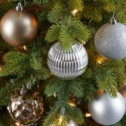 40ct. 3" Gold & Silver Shatterproof Ball Ornaments -Northlight Sale Store D322193S 4