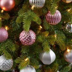 101ct. 2" Pink & Silver Shatterproof Ball Ornaments -Northlight Sale Store D322197S 5