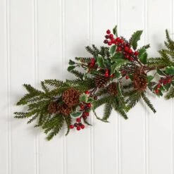 4.5ft. Holly Berry Garland -Northlight Sale Store D322383S 13
