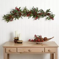 4.5ft. Holly Berry Garland -Northlight Sale Store D322383S 14