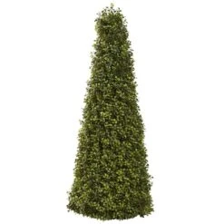 3t. Pre-Lit Boxwood Cone Artificial Christmas Tree, Clear Lights -Northlight Sale Store D322427S 3