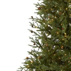 7.5ft. Pre-Lit Classic Pine & Pinecone Artificial Christmas Tree, Clear Lights -Northlight Sale Store D322450S 12