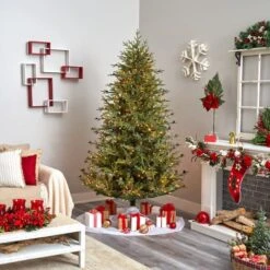 7.5ft. Pre-Lit Classic Pine & Pinecone Artificial Christmas Tree, Clear Lights -Northlight Sale Store D322450S 17