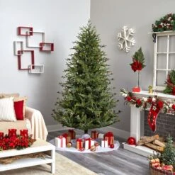 7.5ft. Pre-Lit Classic Pine & Pinecone Artificial Christmas Tree, Clear Lights -Northlight Sale Store D322450S 18