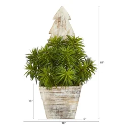 15" Unlit Succulent Artificial Plant In Christmas Tree Planter -Northlight Sale Store D322510S 2
