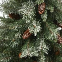 3.5ft. Unlit Snowed French Alps Mountain Pine Artificial Christmas Tree With Pinecones In Metal Planter 8 3.5ft. Unlit Snowed French Alps Mountain Pine Artificial Christmas Tree With Pinecones In Metal Planter -Northlight Sale Store D322580S 3