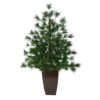 3.5ft. Unlit Yukon Mixed Pine Artificial Christmas Tree In Bronze Metal Planter