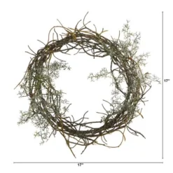 17" Frosted Twig Wreath -Northlight Sale Store D322823S 2
