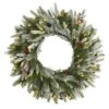 24" LED Snowed Pinecone Christmas Wreath