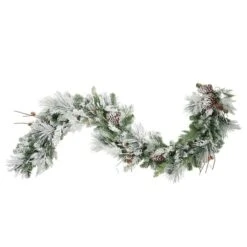 Haute Décor 6ft. Pre-Lit LED Snowfall Creek Garland -Northlight Sale Store D330223S 2