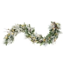 Haute Décor 6ft. Pre-Lit LED Snowfall Creek Garland -Northlight Sale Store D330223S 3