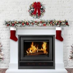 Haute Décor 6ft. Pre-Lit LED Snowfall Creek Garland -Northlight Sale Store D330223S 4