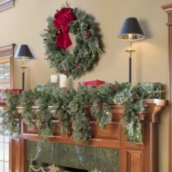 Haute Décor 6ft. Classic Cascading Mantle Swag Garland -Northlight Sale Store D330228S 2