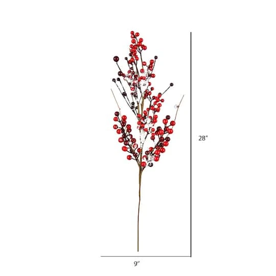 Artificial Red Snow Berry Spray, 3ct. 3 Artificial Red Snow Berry Spray, 3ct. - Image 3