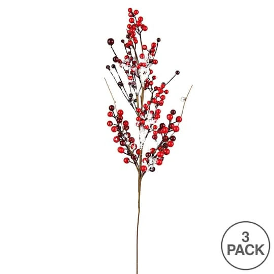 Artificial Red Snow Berry Spray, 3ct. 2 Artificial Red Snow Berry Spray, 3ct. - Image 2