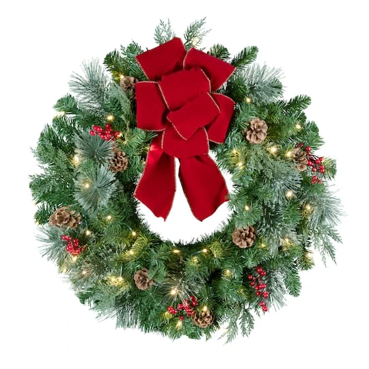 Haute Decor 24" Classic LED Wreath 2 Haute Decor 24" Classic LED Wreath - Image 2
