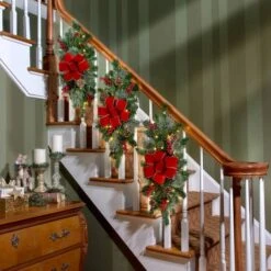 Haute Decor 26" Pre-Lit Classic Staircase Swag -Northlight Sale Store D348954S 2