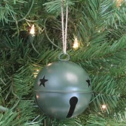 Haute Decor 6ct. 3.5" Green Jingle Bell Ornaments -Northlight Sale Store D348958S 2