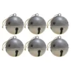 Haute Decor 6ct. 3.5" Silver Jingle Bell Ornaments