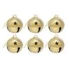 Haute Decor 6ct. 3.5" Gold Foil Jingle Bell Ornaments