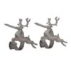 Original MantleClip® Pewter Reindeer Icons Stocking Holders, 2ct.