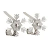 Original MantleClip® Silver Snowflake Icons Stocking Holders, 2ct.