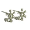 Original MantleClip® Antique Brass Snowflake Icons Stocking Holders, 2ct.