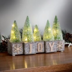 Haute Decor Lighted JOY Christmas Wood Blocks -Northlight Sale Store D349455S 2