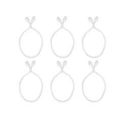 Haute Decor 20" White Decorative Twist Ties, 6ct. -Northlight Sale Store D349506S 2