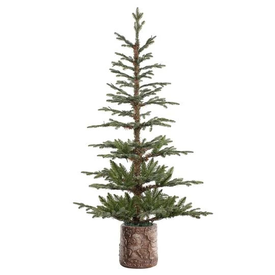 5ft. Pre-Lit Timberland Fir Artificial Christmas Tree With Decorative Base, Warm White LED Lights 3 5ft. Pre-Lit Timberland Fir Artificial Christmas Tree With Decorative Base, Warm White LED Lights - Image 3