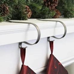 Original MantleClip® Pewter Stocking Holders, 2ct. 5 Original MantleClip® Pewter Stocking Holders, 2ct. -Northlight Sale Store D349576S 2
