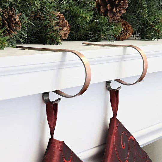 Original MantleClip® Brushed Copper Stocking Holders, 2ct. 3 Original MantleClip® Brushed Copper Stocking Holders, 2ct. - Image 3