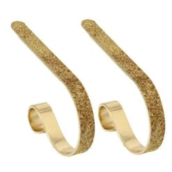 Original MantleClip® Gold Glitter Stocking Holders, 2ct.
