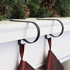 Original MantleClip® Matte Black Stocking Holders, 2ct. -Northlight Sale Store D349582S 2