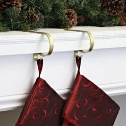 Original MantleClip® Gold Foil Stocking Holders, 2ct. 5 Original MantleClip® Gold Foil Stocking Holders, 2ct. -Northlight Sale Store D349583S 2