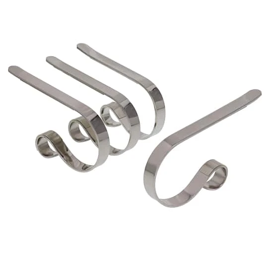 Original MantleClip® Silver Stocking Holders, 4ct. 1 Original MantleClip® Silver Stocking Holders, 4ct.