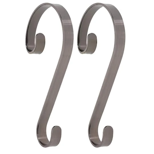 Haute Decor Stocking Scroll® Brushed Nickel Stocking Holders, 2ct. 2 Haute Decor Stocking Scroll® Brushed Nickel Stocking Holders, 2ct. - Image 2