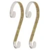 Haute Decor Stocking Scroll® Gold Glitter Stocking Holders, 2ct.