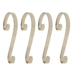 Haute Decor Stocking Scroll® Silver Stocking Holders, 4ct.