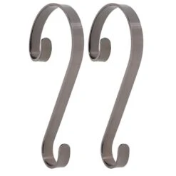 Haute Decor Stocking Scroll® Brushed Nickel Stocking Holders, 4ct. 7 Haute Decor Stocking Scroll® Brushed Nickel Stocking Holders, 4ct. -Northlight Sale Store D349645S 1