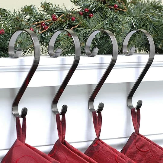 Haute Decor Stocking Scroll® Brushed Nickel Stocking Holders, 4ct. 3 Haute Decor Stocking Scroll® Brushed Nickel Stocking Holders, 4ct. - Image 3