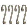 Haute Decor Stocking Scroll® Holly Embossed Pewter Stocking Holders, 4ct.
