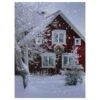 Northlight LED Lighted Red Snowy Barn House Christmas Wall Art