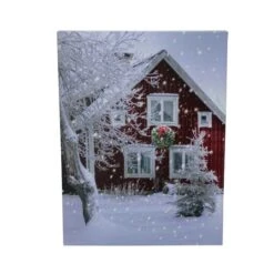Northlight LED Lighted Red Snowy Barn House Christmas Wall Art 11 Northlight LED Lighted Red Snowy Barn House Christmas Wall Art -Northlight Sale Store D361830S 12