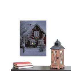 Northlight LED Lighted Red Snowy Barn House Christmas Wall Art 9 Northlight LED Lighted Red Snowy Barn House Christmas Wall Art -Northlight Sale Store D361830S 4